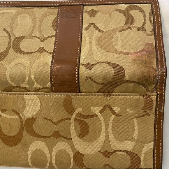 Vintage Coach Long Wallet Tan And Brown - Picture 5 of 5
